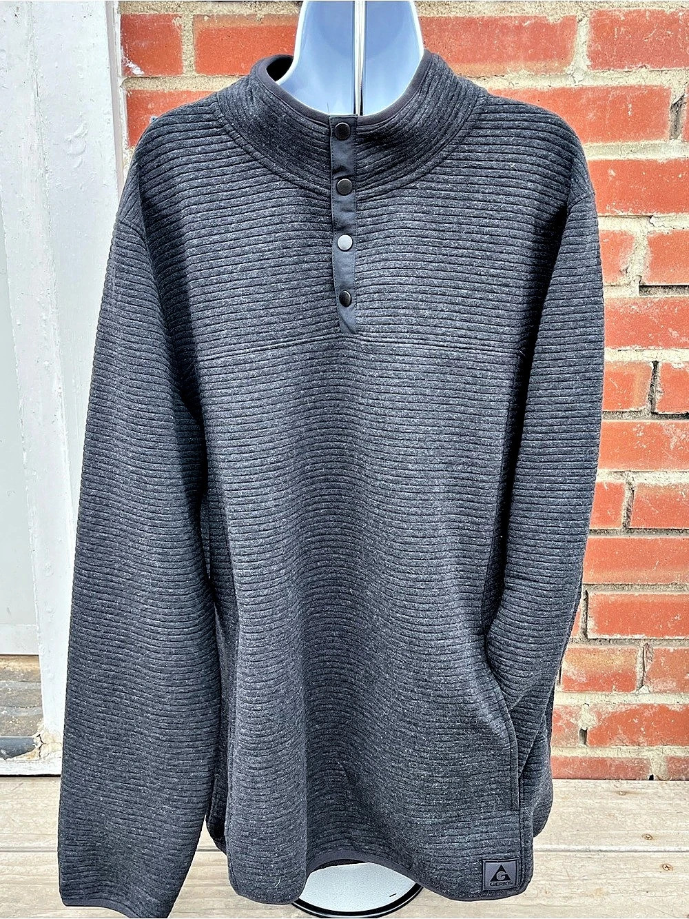 Gerry Men's 1/4 Snap Pullover Black XXL NWT